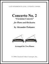 Concerto No.2 (Ukrainian Concerto) for Piano and Orchestra piano sheet music cover